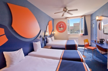 3-persoonskamer hotel Explorers met stapelbed