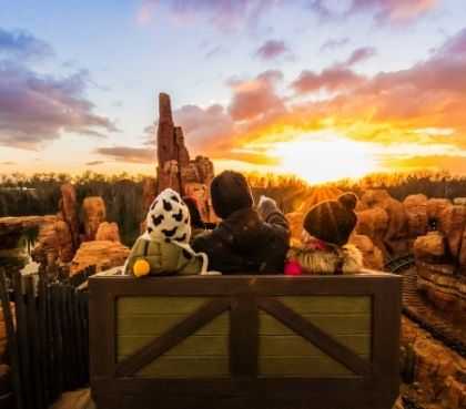 Adembenemend uitzicht over Big Thunder Mountain Disneyland Parijs